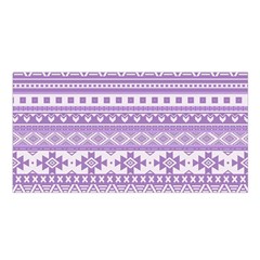 Fancy Tribal Borders Lilac Satin Shawl