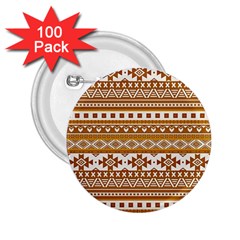 Fancy Tribal Borders Golden 2 25  Buttons (100 Pack)  by ImpressiveMoments