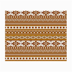 Fancy Tribal Borders Golden Small Glasses Cloth