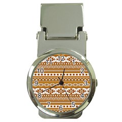 Fancy Tribal Borders Golden Money Clip Watches