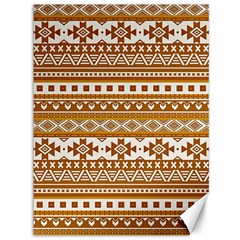 Fancy Tribal Borders Golden Canvas 36  X 48  