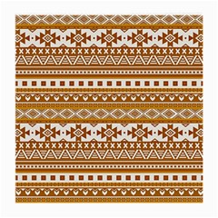 Fancy Tribal Borders Golden Medium Glasses Cloth