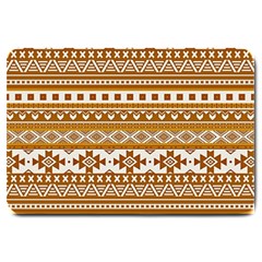 Fancy Tribal Borders Golden Large Doormat 