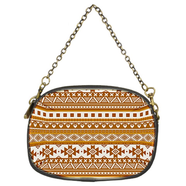 Fancy Tribal Borders Golden Chain Purses (Two Sides) 