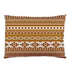 Fancy Tribal Borders Golden Pillow Cases