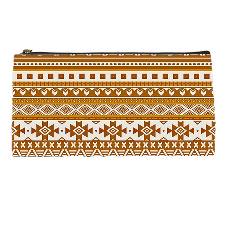 Fancy Tribal Borders Golden Pencil Cases