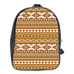 Fancy Tribal Borders Golden School Bags(large) 