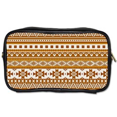 Fancy Tribal Borders Golden Toiletries Bags by ImpressiveMoments