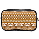 Fancy Tribal Borders Golden Toiletries Bags 2-Side Front