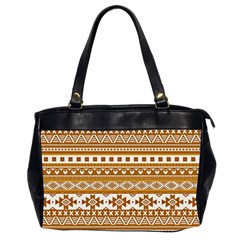 Fancy Tribal Borders Golden Office Handbags (2 Sides) 