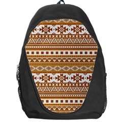 Fancy Tribal Borders Golden Backpack Bag