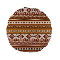 Fancy Tribal Borders Golden Standard 15  Premium Round Cushions