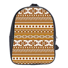 Fancy Tribal Borders Golden School Bags (xl) 