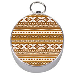 Fancy Tribal Borders Golden Silver Compasses