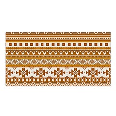 Fancy Tribal Borders Golden Satin Shawl