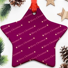 Merry Christmas,text,bordeaux Ornament (star)  by ImpressiveMoments