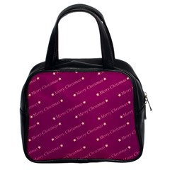 Merry Christmas,text,bordeaux Classic Handbags (2 Sides)