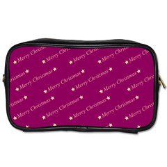 Merry Christmas,text,bordeaux Toiletries Bags by ImpressiveMoments