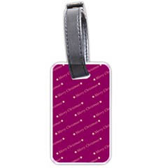 Merry Christmas,text,bordeaux Luggage Tags (one Side) 