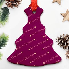 Merry Christmas,text,bordeaux Ornament (christmas Tree) by ImpressiveMoments