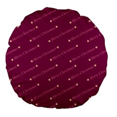 Merry Christmas,text,bordeaux Large 18  Premium Flano Round Cushions