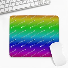 Merry Christmas,text,rainbow Large Mousepads