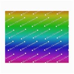 Merry Christmas,text,rainbow Small Glasses Cloth Front