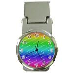 Merry Christmas,text,rainbow Money Clip Watches Front