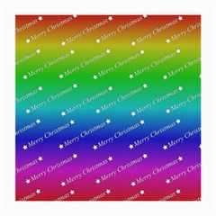 Merry Christmas,text,rainbow Medium Glasses Cloth (2-side)