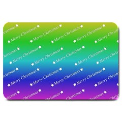 Merry Christmas,text,rainbow Large Doormat 