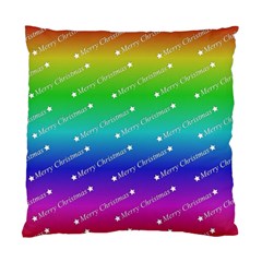 Merry Christmas,text,rainbow Standard Cushion Cases (two Sides) 