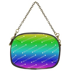 Merry Christmas,text,rainbow Chain Purses (two Sides)  by ImpressiveMoments