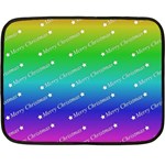 Merry Christmas,text,rainbow Double Sided Fleece Blanket (Mini)  35 x27  Blanket Front