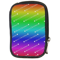 Merry Christmas,text,rainbow Compact Camera Cases by ImpressiveMoments