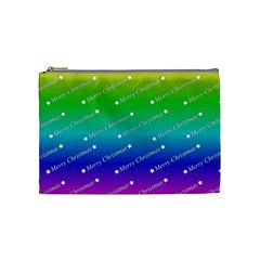 Merry Christmas,text,rainbow Cosmetic Bag (medium) 