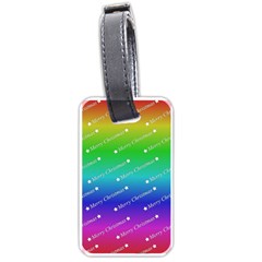 Merry Christmas,text,rainbow Luggage Tags (one Side) 