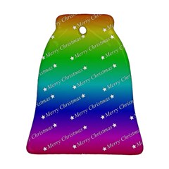 Merry Christmas,text,rainbow Bell Ornament (2 Sides)