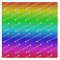 Merry Christmas,text,rainbow Large Satin Scarf (square)