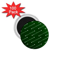 Merry Christmas,text,green 1 75  Magnets (100 Pack) 