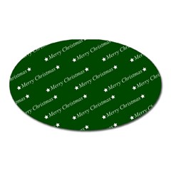 Merry Christmas,text,green Oval Magnet by ImpressiveMoments