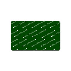 Merry Christmas,text,green Magnet (name Card) by ImpressiveMoments