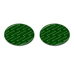 Merry Christmas,text,green Cufflinks (oval)