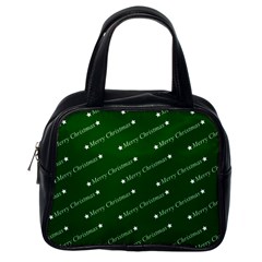 Merry Christmas,text,green Classic Handbags (one Side)