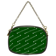 Merry Christmas,text,green Chain Purses (one Side) 