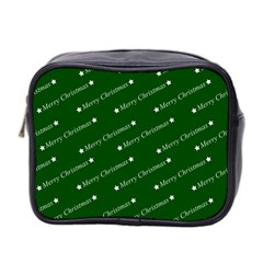 Merry Christmas,text,green Mini Toiletries Bag 2-side