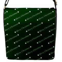 Merry Christmas,text,green Flap Messenger Bag (s)