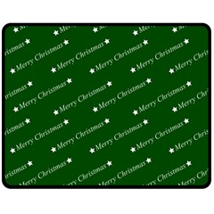 Merry Christmas,text,green Double Sided Fleece Blanket (medium) 