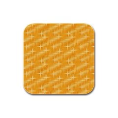 Many Stars, Golden Rubber Square Coaster (4 Pack)  by ImpressiveMoments