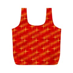 Many Stars,red Full Print Recycle Bags (m) 