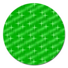 Many Stars, Neon Green Magnet 5  (round) by ImpressiveMoments